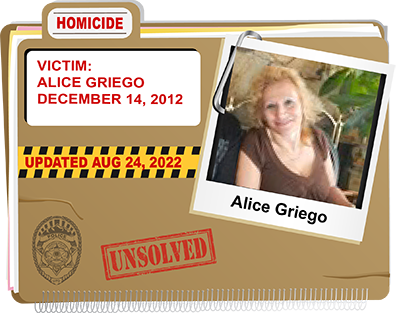 Alice Griego missing person file
